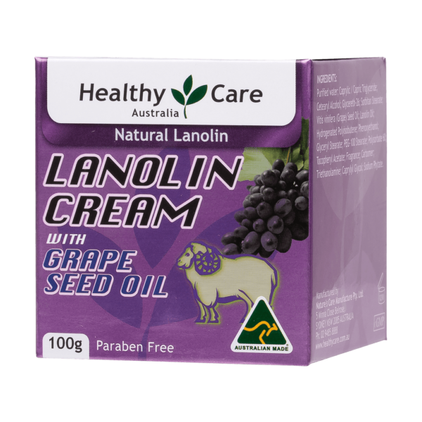 Healthy Care Lanolin Cream with Grape Seed 100g