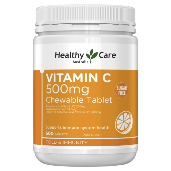 Healthy Care Vitamin C 500mg Chewable 500 Tablet