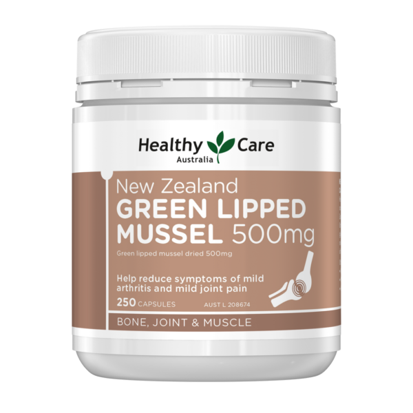 Healthy Care New Zealand Green Lipped Mussel 500mg 250 Capsules