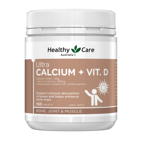 Healthy Care Ultra Calcium + Vitamin D - 150 tablets