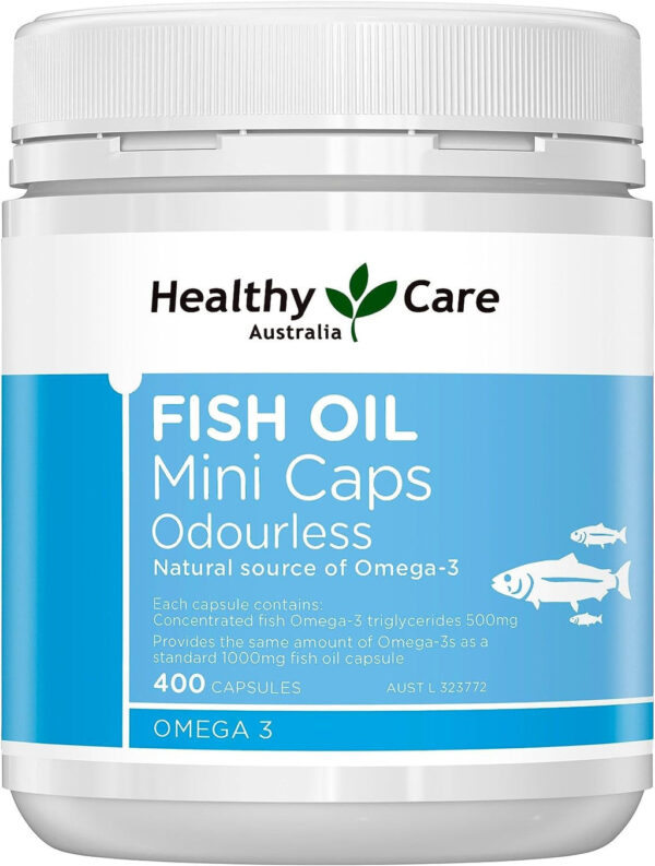 Healthy Care Fish Oil Mini Caps Odourless 400 Capsules