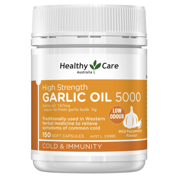 Healthy Care High Strength Garlic Oil 5000 150 Capsules