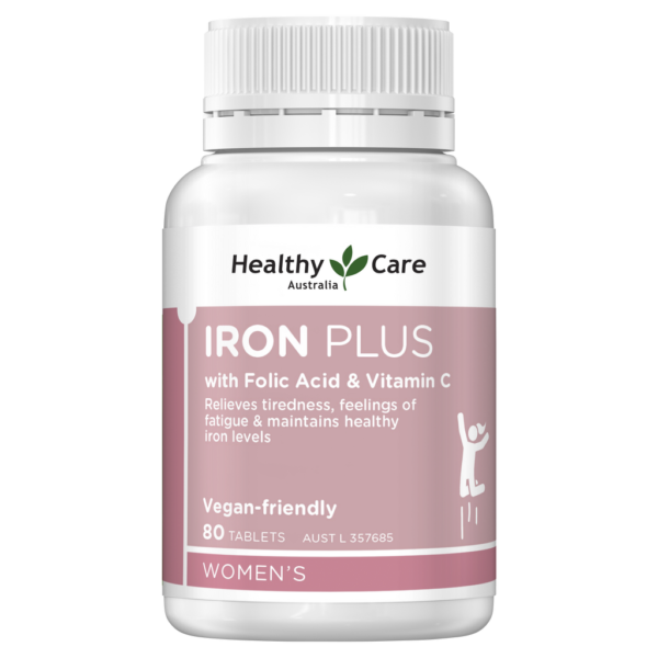 Healthy Care Iron Plus with Folic Acid & Vitamin C 80 tablets